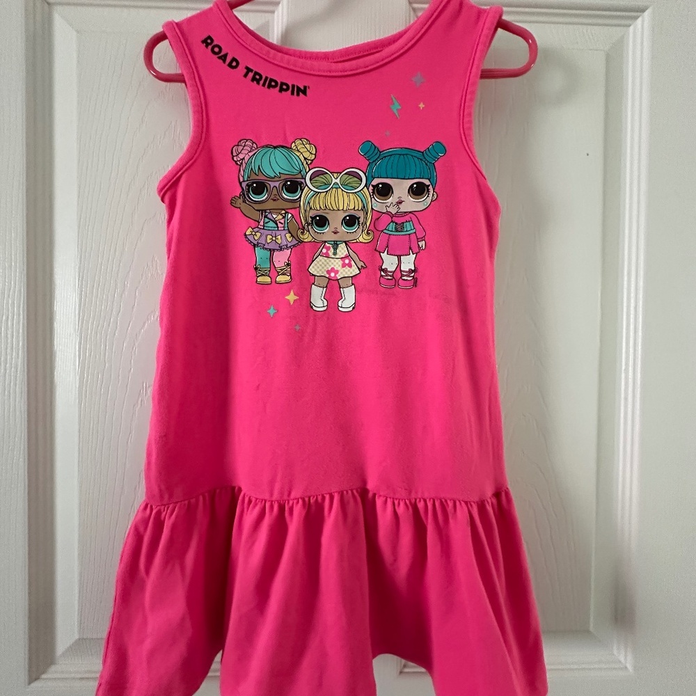 LOL Surprise Girls Size 4/5 Pink Sleeveless Dress